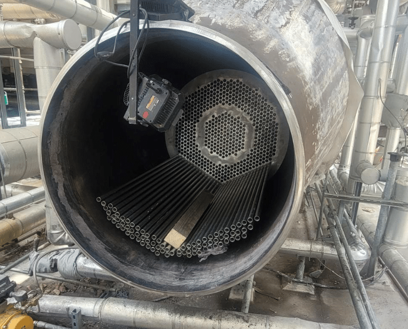 tube sheet and baffle replacement
