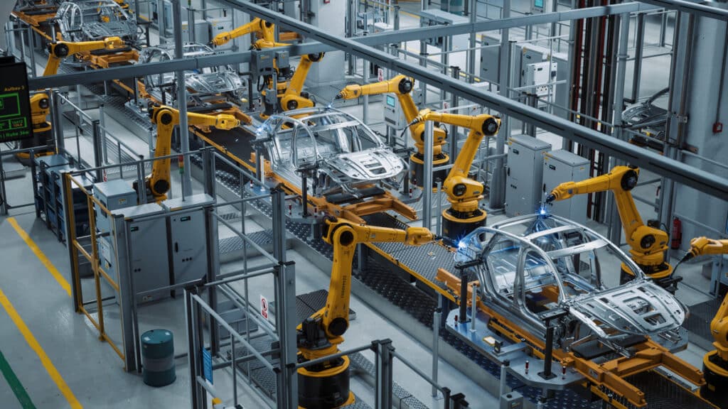 automated welding in automotive plant